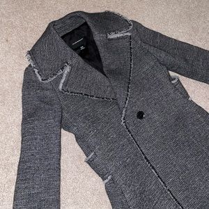 Club Monaco wool gray long knit coat xs like new $495